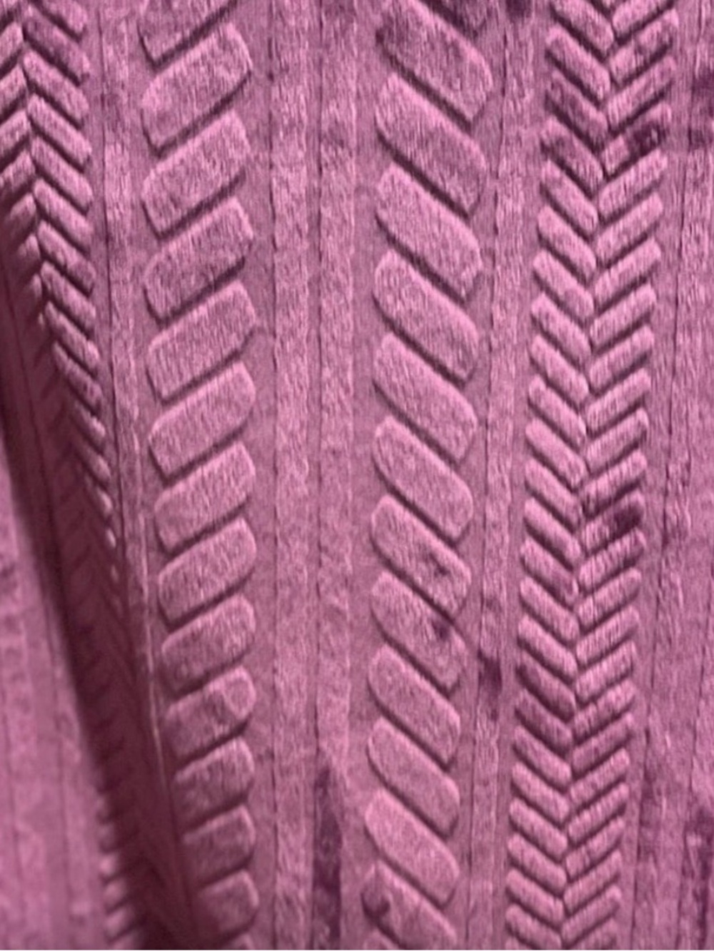 Cuddl Duds Plush Cable-Textured Crew Sweater - Purple - Picture 3 of 4